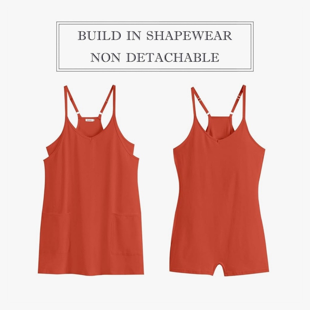 3 Colors Available! Prinbara Womens Athletic Romper with Attached Shape-wear - Picture 4 of 6